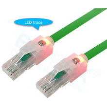 U/UTP Cat6A Patch Cable LED Self-tracing Unshielded Network Power Cable RJ45 Electric Lead Patch Cord